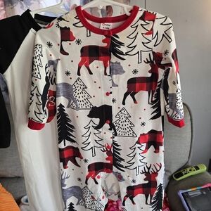 PatPat Festive Woodland Kids Pajamas - Red and Black 2 Sets!